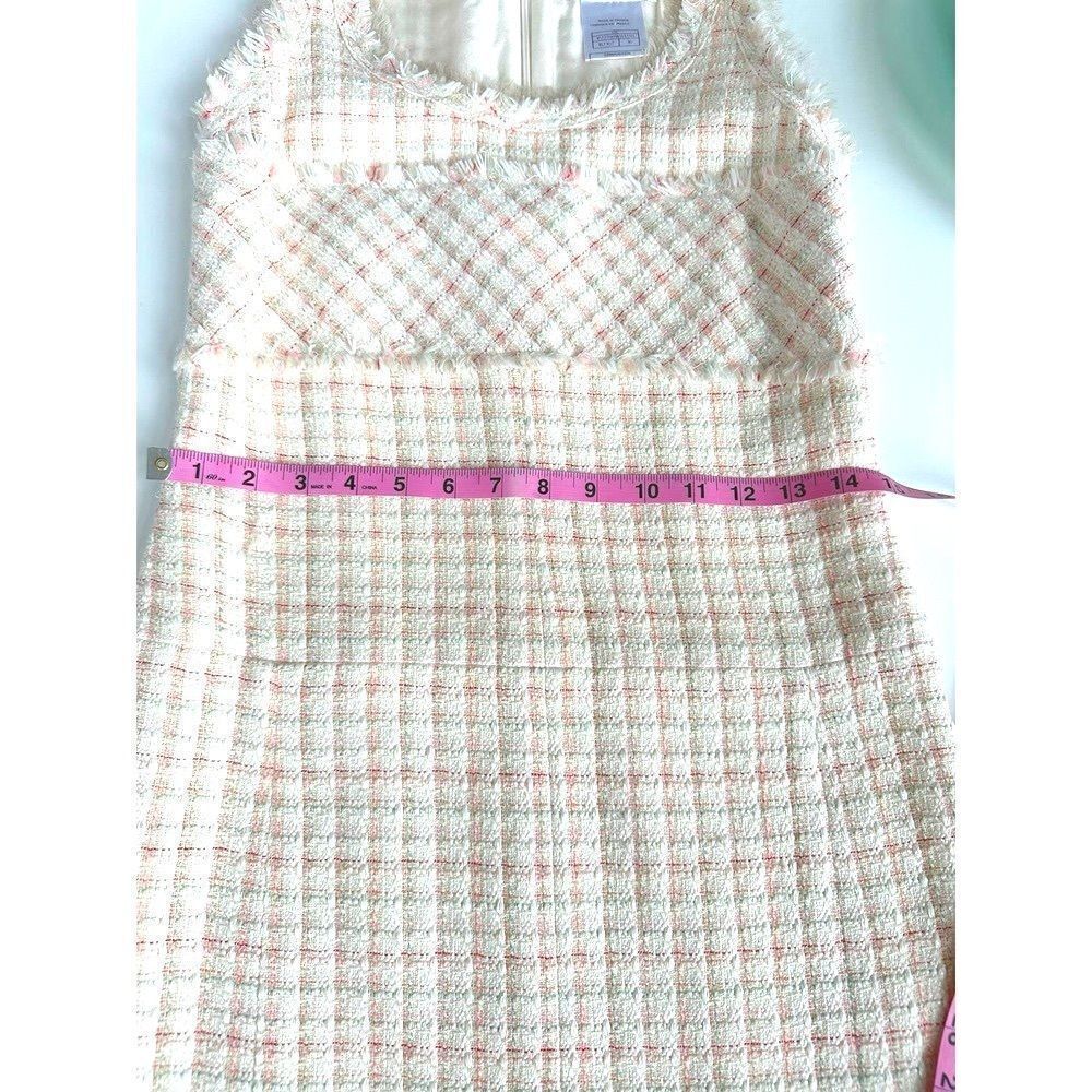 Authenticated Chanel Vintage 2004 PINK/CREAM Tweed Multicolor Dress Size 36 - Picture 4 of 11